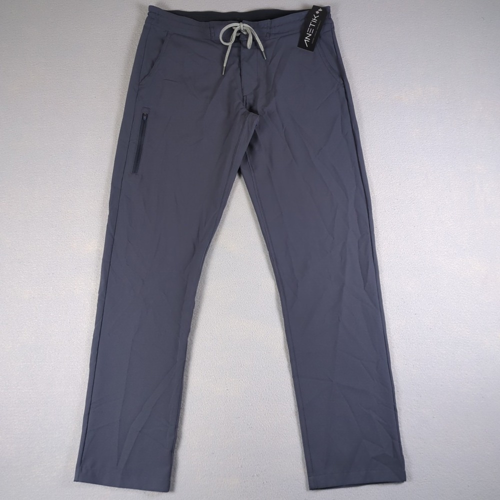 Anetik Analog Tech Pants Mens 32x30 Gray Stretch Hiking Outdoors Light MBANAP0
